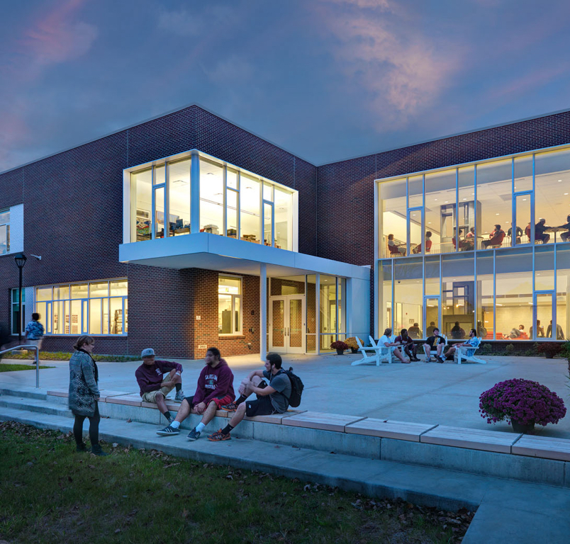 Outside building of Earlham College